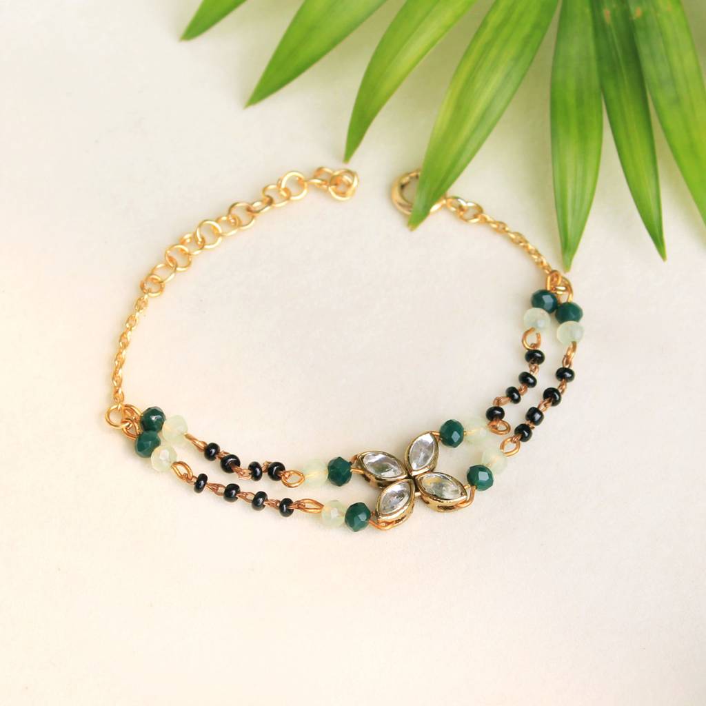 Kundan Bling Mangal Sutra Bracelet : ACMB011