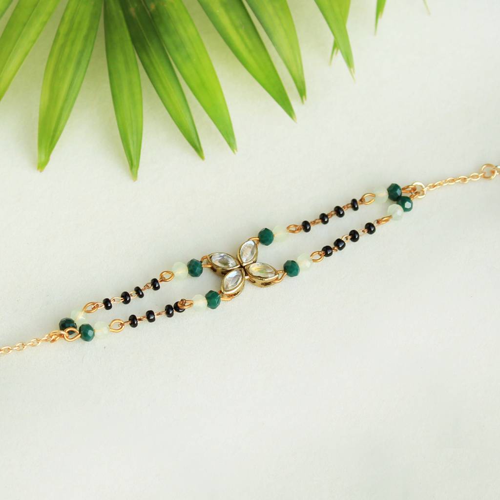 Kundan Bling Mangal Sutra Bracelet : ACMB011