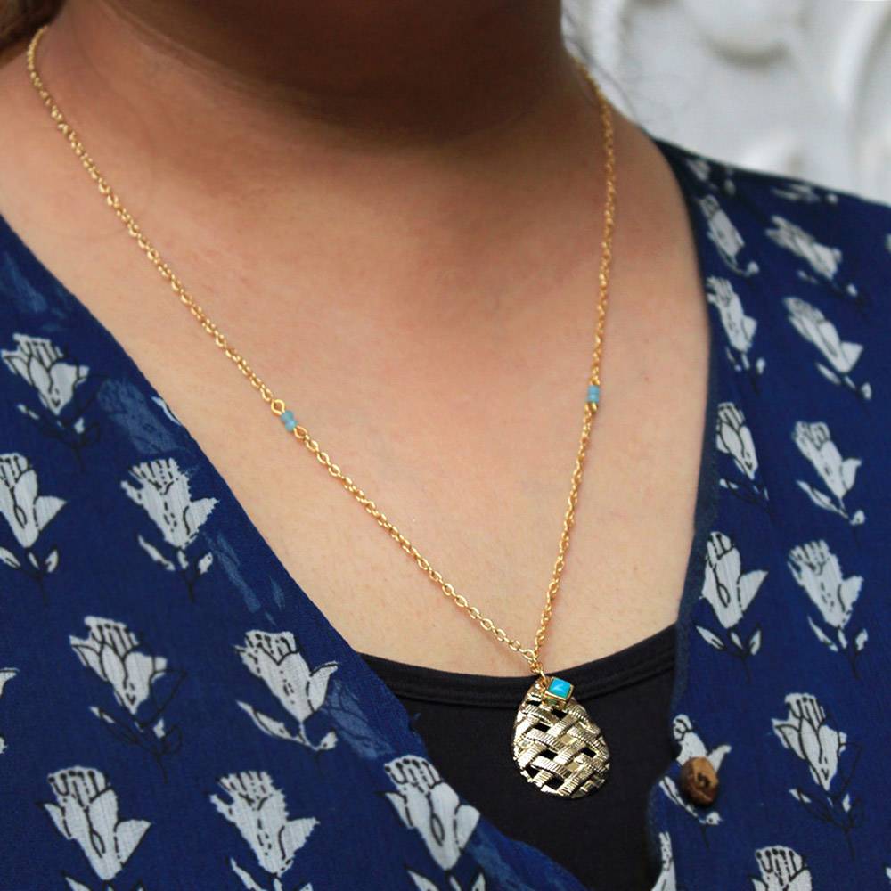 Leaf And Kundan Necklace : ACMN001