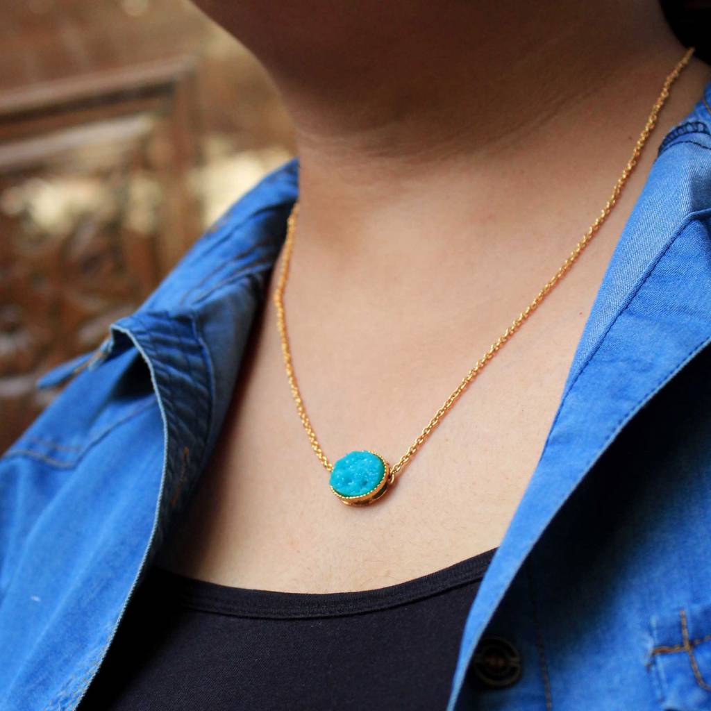 Druzy Stone Necklace : ACMN003
