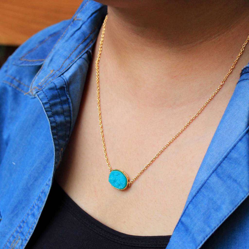 Druzy Stone Necklace : ACMN003