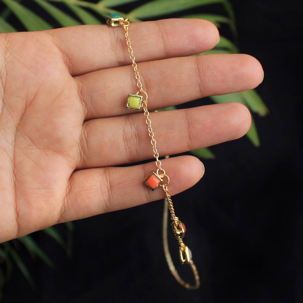 Multi Colored Enameled Kundan Necklace : ACMN021