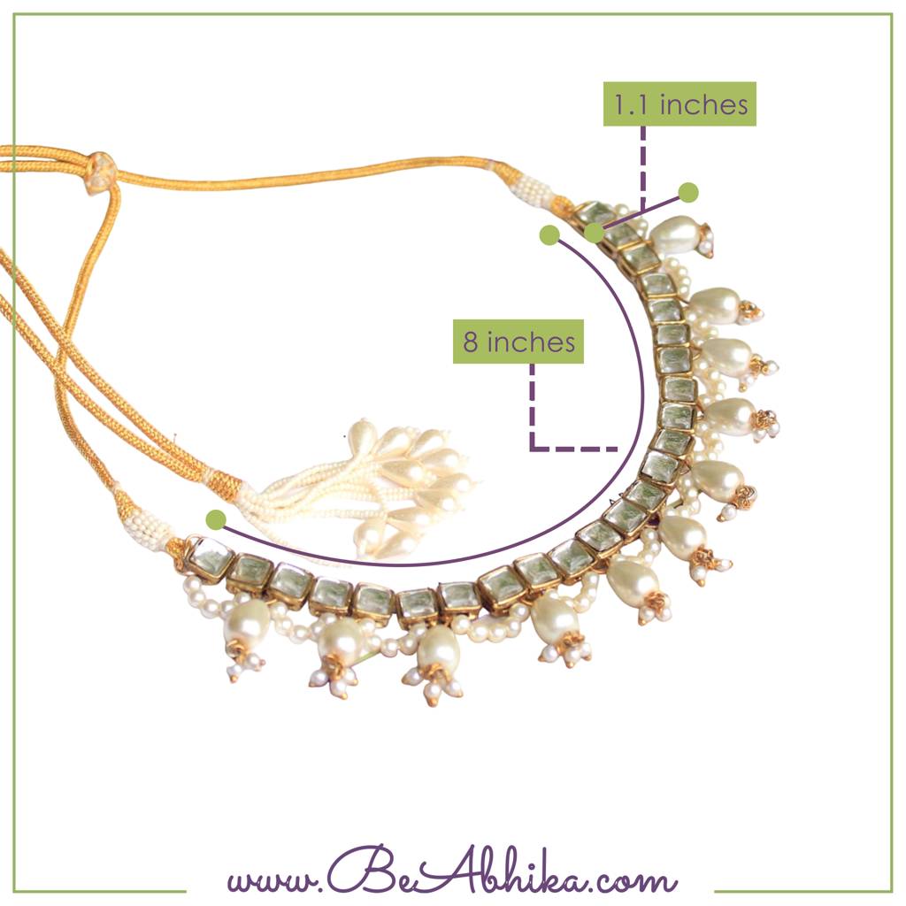 Kundan And Drop Pearl Neckacle : ACN038