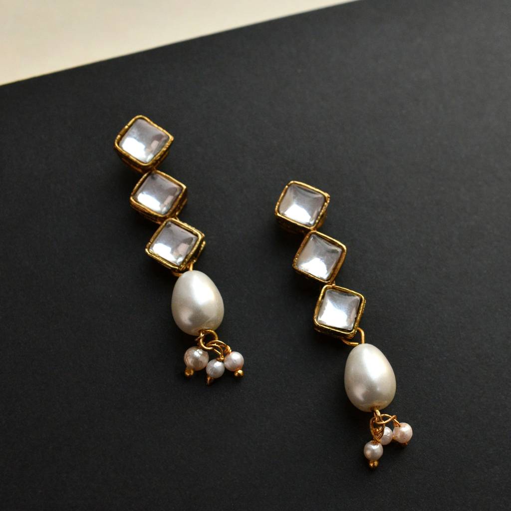 Kundan And Drop Pearl Neckacle : ACN038