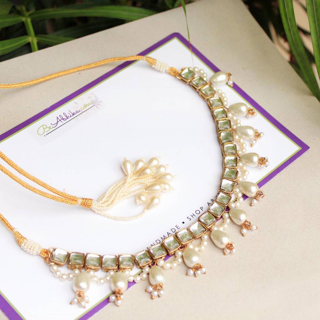 Kundan And Drop Pearl Neckacle : ACN038