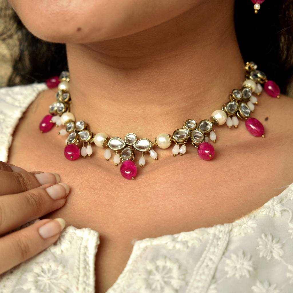 Kundan And Stone Necklace Set : ACN041