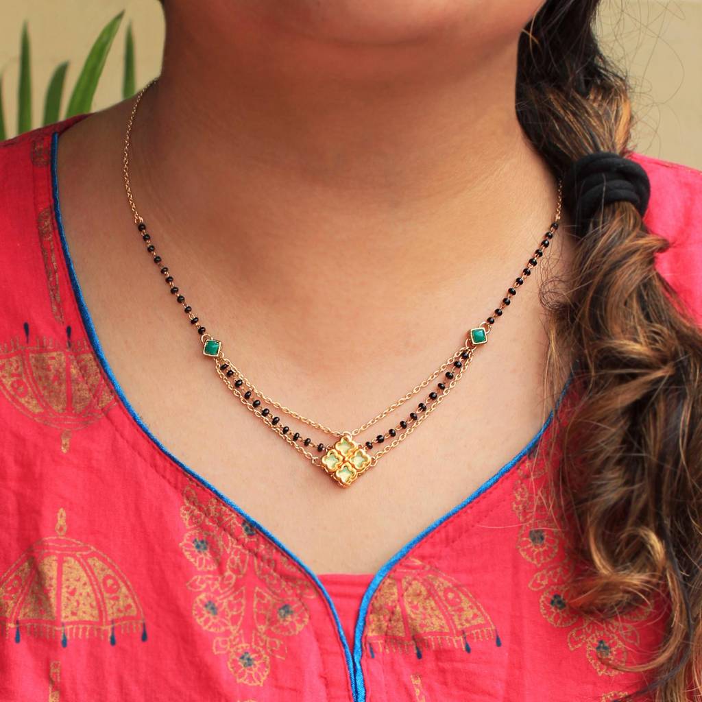 Quad Kundan Mangalsutra : ACN055