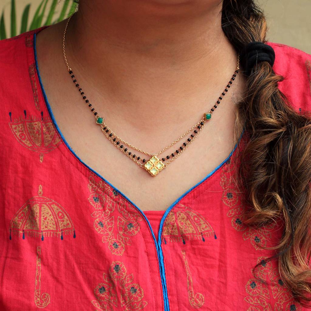 Quad Kundan Mangalsutra : ACN055