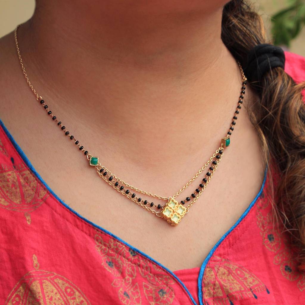 Quad Kundan Mangalsutra : ACN055