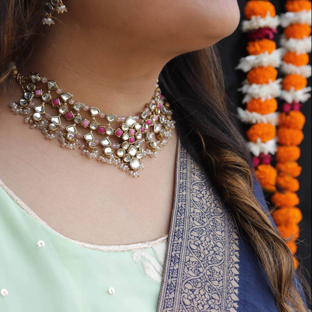 Enamoured Kundan Necklace Set : ACN062