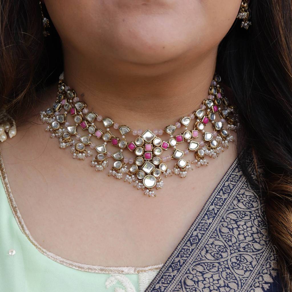 Enamoured Kundan Necklace Set : ACN062