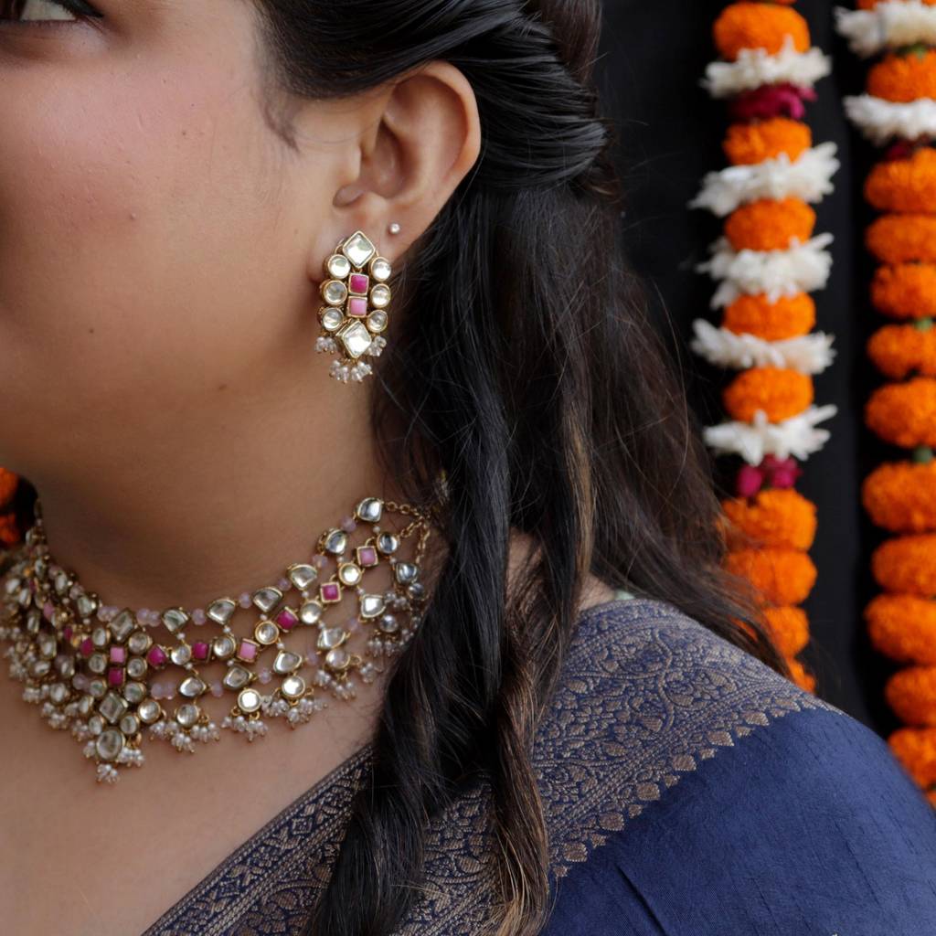 Enamoured Kundan Necklace Set : ACN062