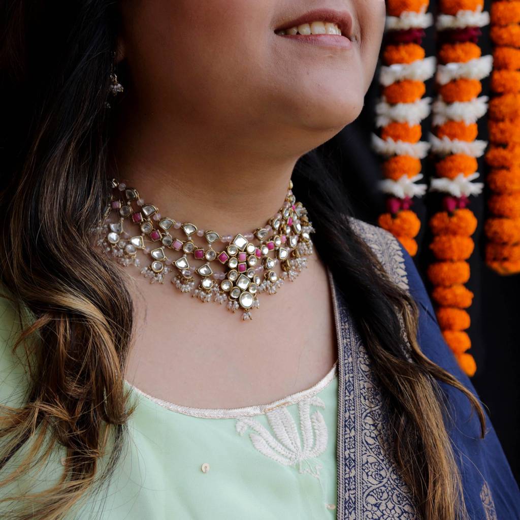 Enamoured Kundan Necklace Set : ACN062