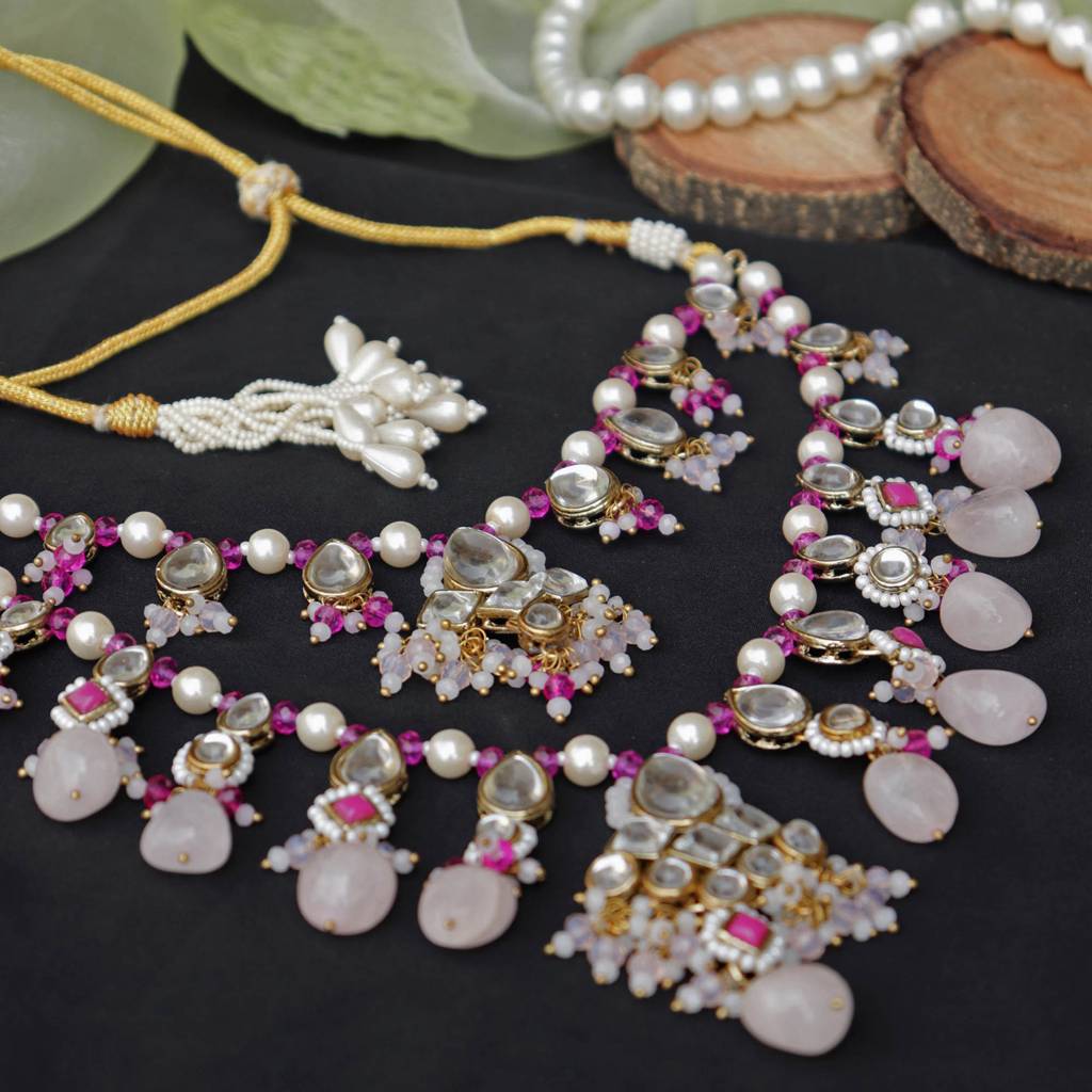Gulabi Affair Kundan Necklace Set : ACN064