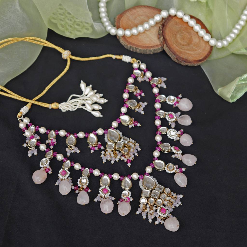 Gulabi Affair Kundan Necklace Set : ACN064