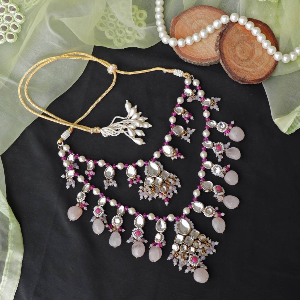 Gulabi Affair Kundan Necklace Set : ACN064