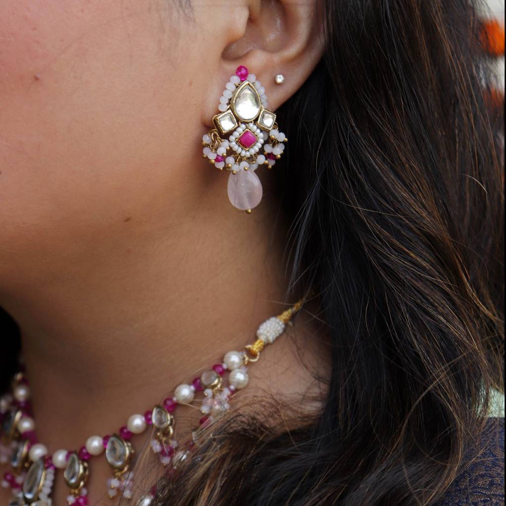 Gulabi Affair Kundan Necklace Set : ACN064