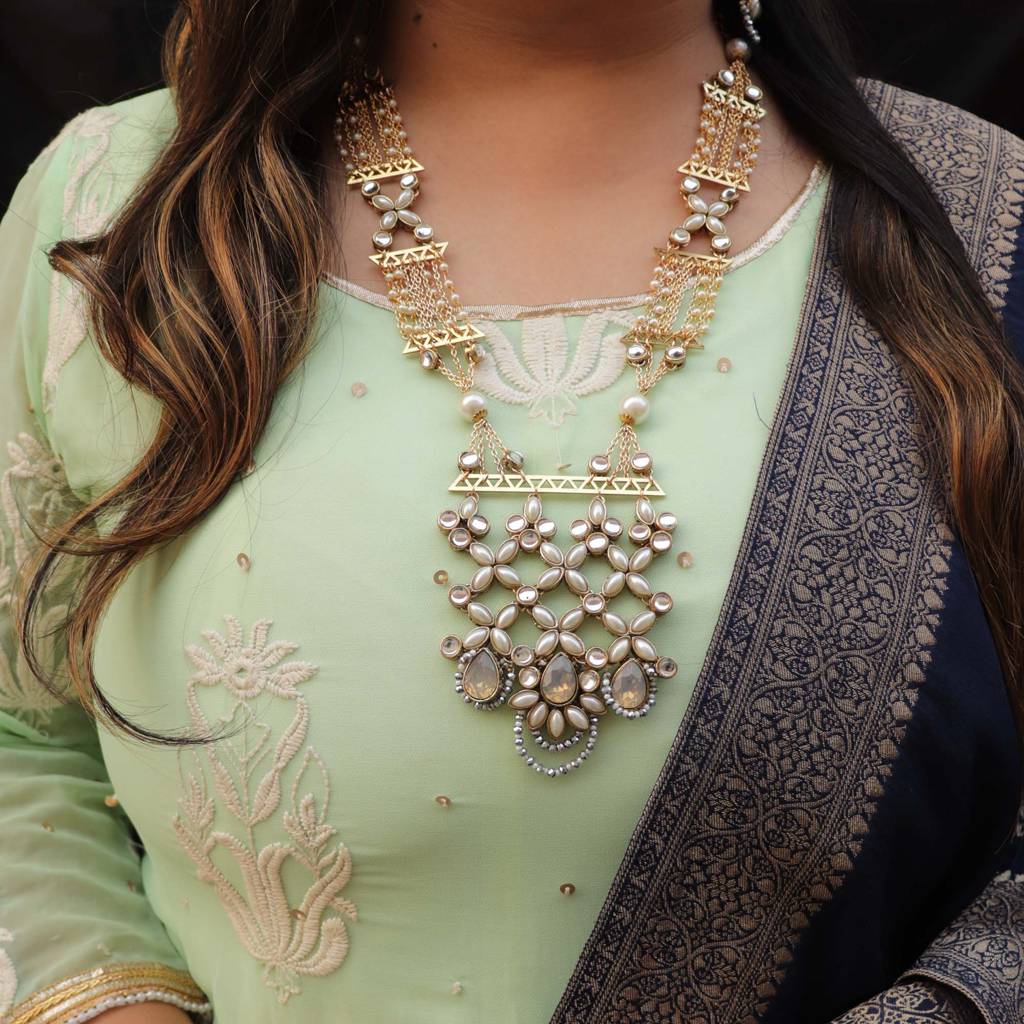 Celestial Kundan Long Necklace Set : ACN065