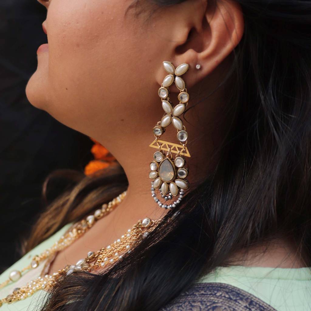 Celestial Kundan Long Necklace Set : ACN065