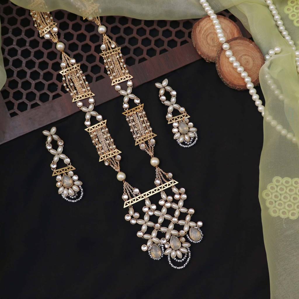 Celestial Kundan Long Necklace Set : ACN065