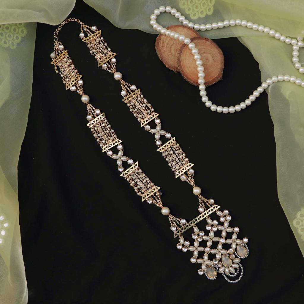 Celestial Kundan Long Necklace Set : ACN065