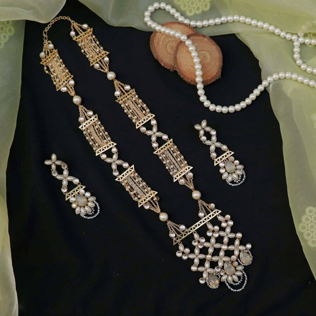 Celestial Kundan Long Necklace Set : ACN065