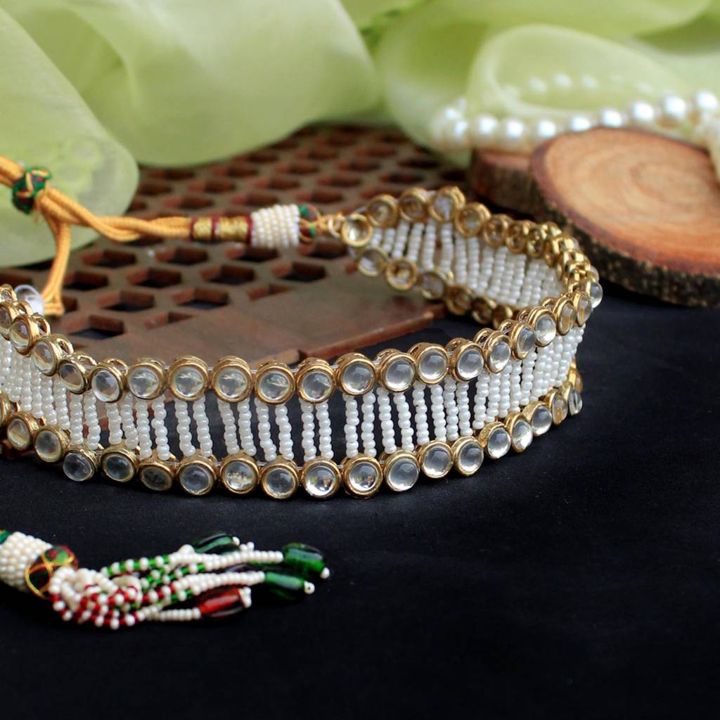 Graceful Pearl Kundan Choker : ACN073