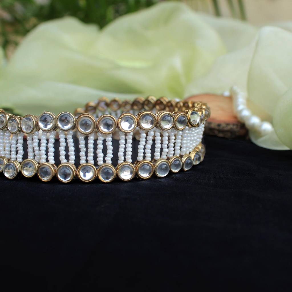 Graceful Pearl Kundan Choker : ACN073