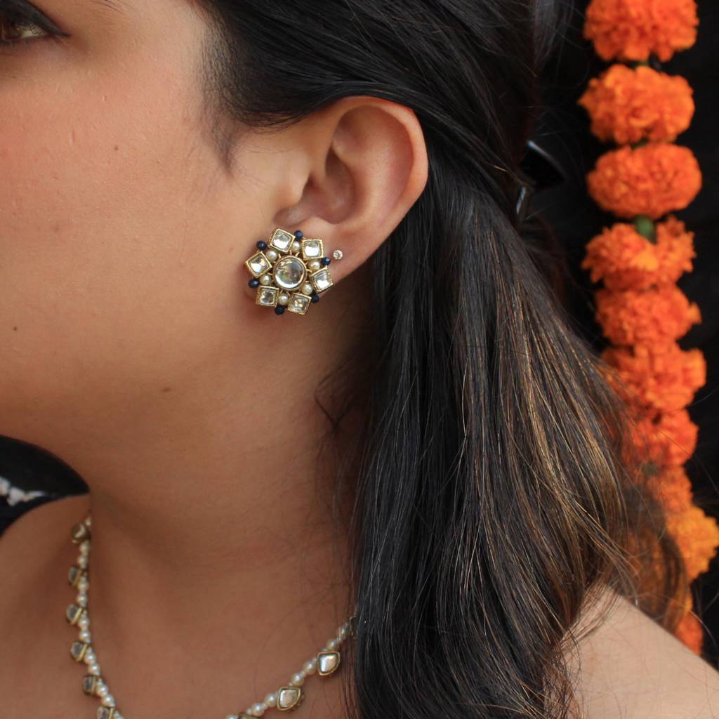 Kundan Blossom Necklace Set : ACN075