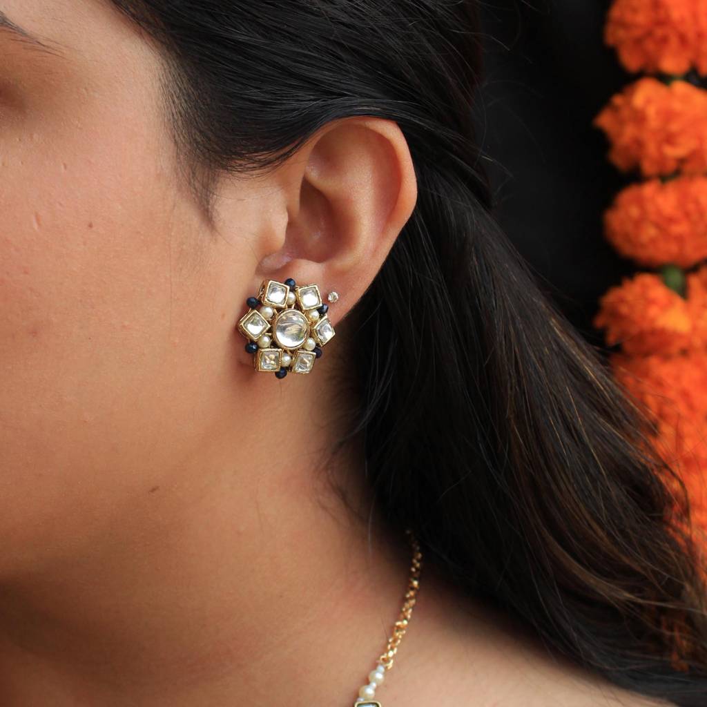 Kundan Blossom Necklace Set : ACN075
