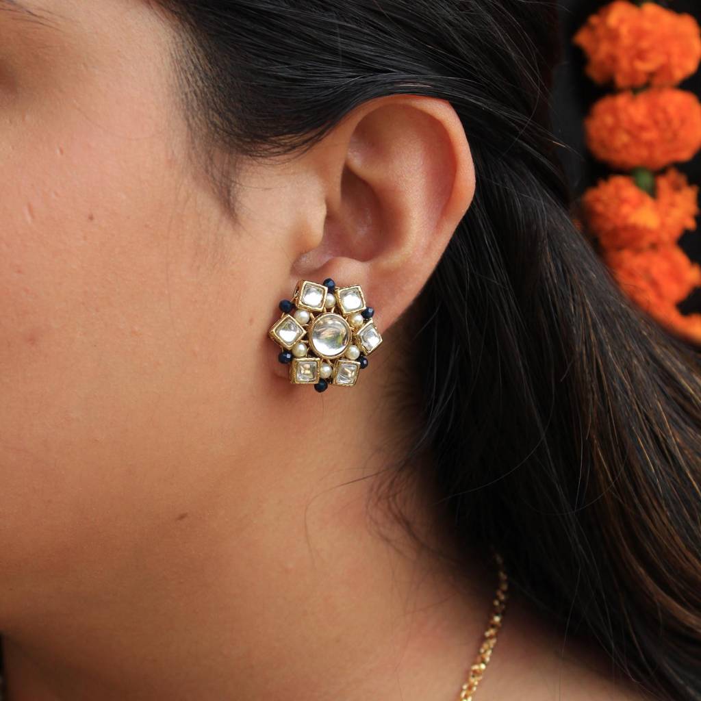 Kundan Blossom Necklace Set : ACN075
