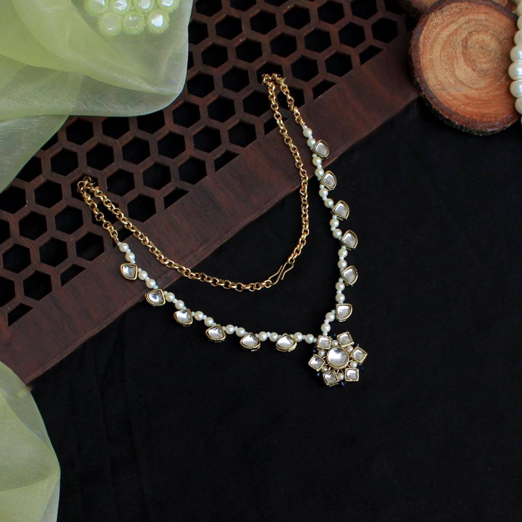Kundan Blossom Necklace Set : ACN075
