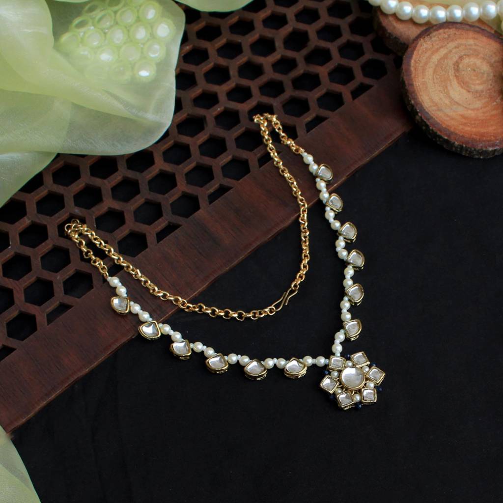 Kundan Blossom Necklace Set : ACN075