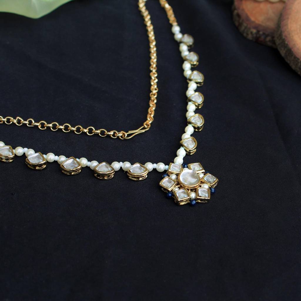 Kundan Blossom Necklace Set : ACN075