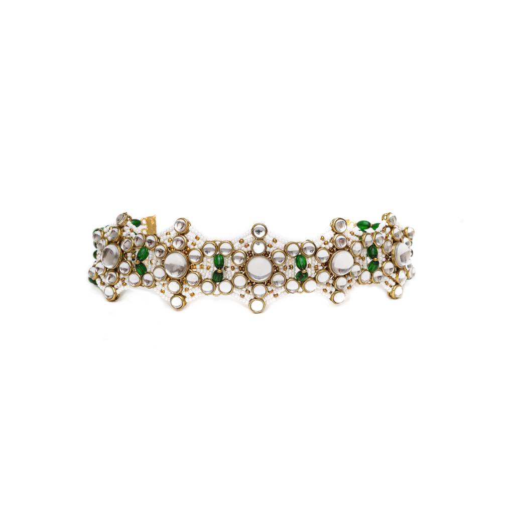 Ethereal Green Kundan Choker Necklace : ACN085