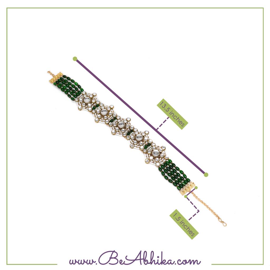 Ethereal Green Kundan Choker Necklace : ACN085