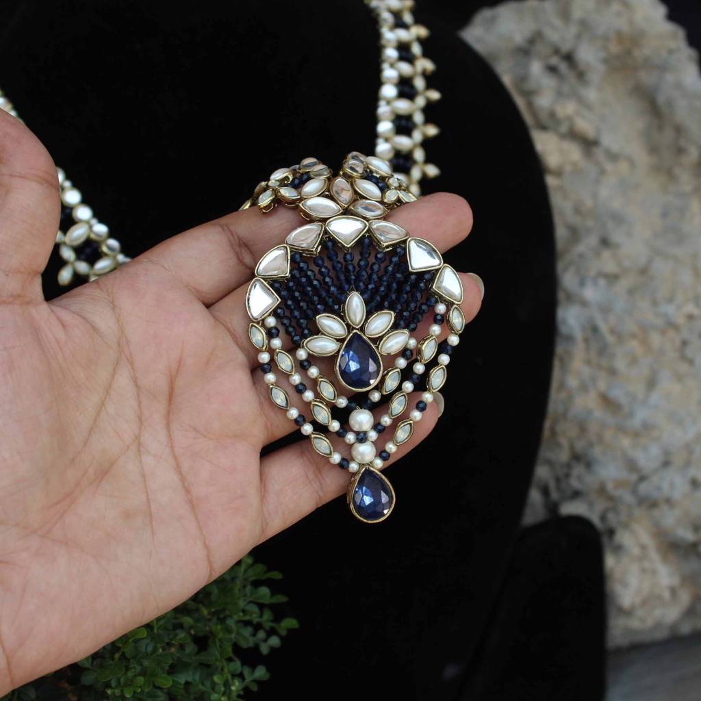 Blues Hues Long Necklace : ACN512-B