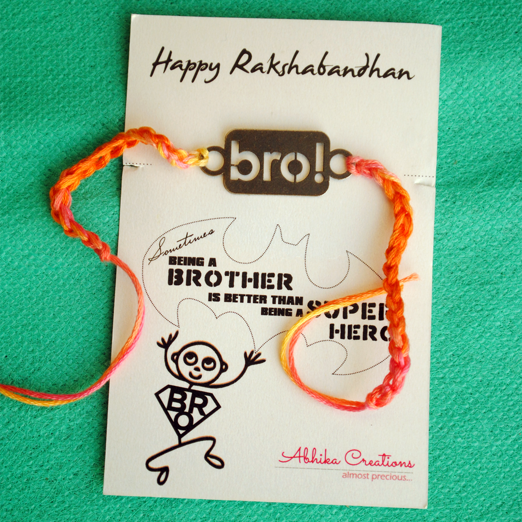 Bro! Quirky Rakhi With Roli Chawal Capsules : ACQR005-B