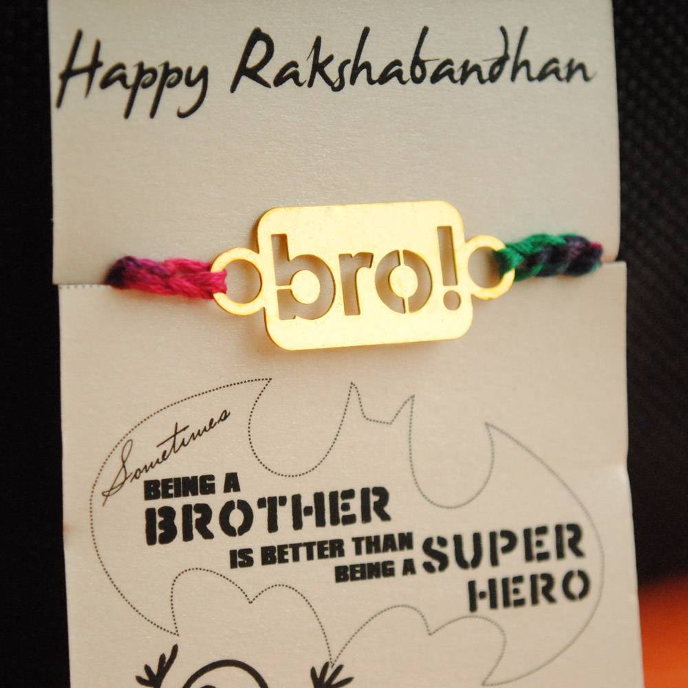 Bro! Quirky Rakhi With Roli Chawal Capsules : ACQR005-G