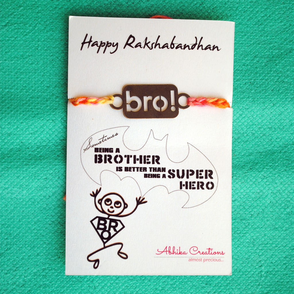 Bro! Quirky Rakhi With Roli Chawal Capsules : ACQR005-B
