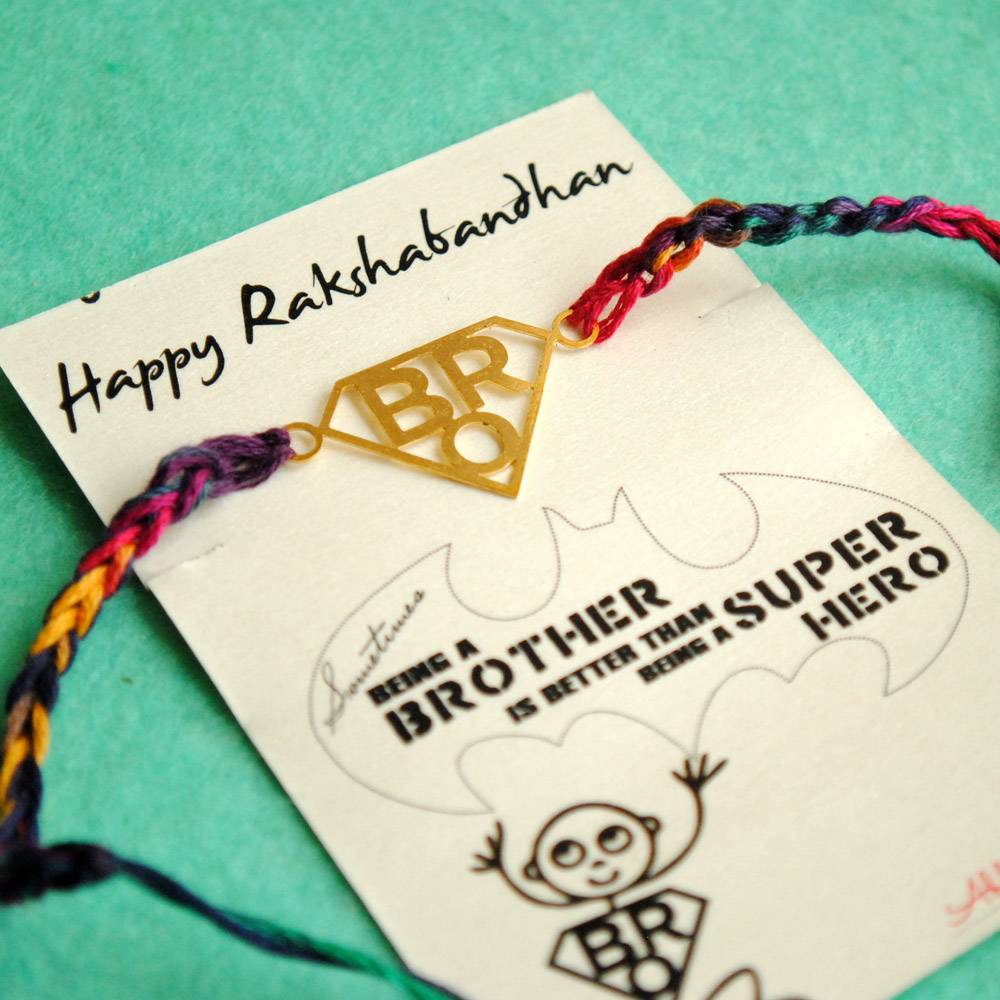 Super Bro Rakhi With Roli Chawal Capsules : ACQR007-G