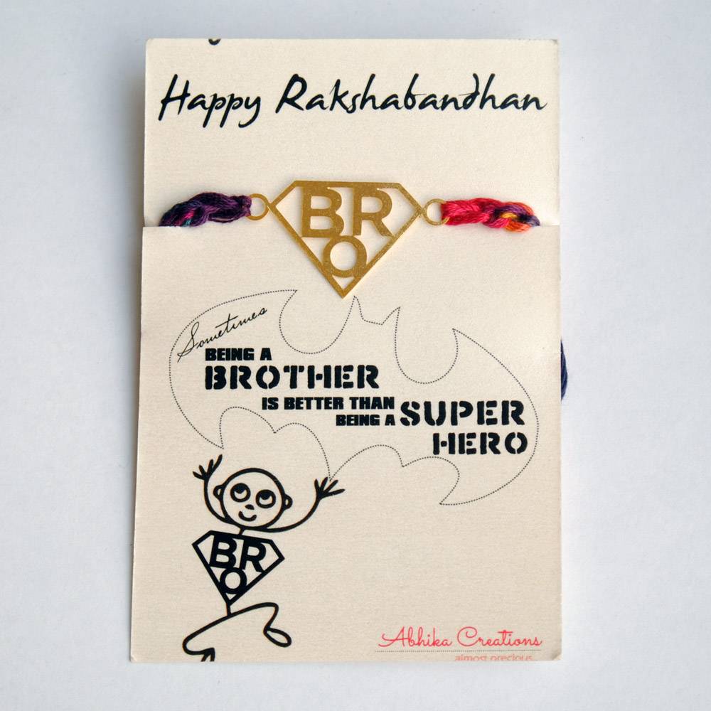 Super Bro Rakhi With Roli Chawal Capsules : ACQR007-G