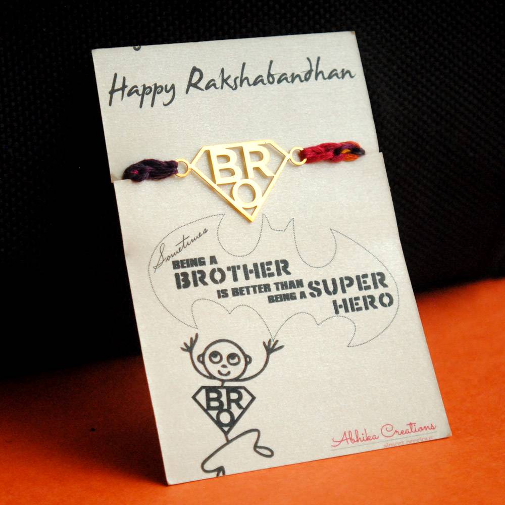 Super Bro Rakhi With Roli Chawal Capsules : ACQR007-G