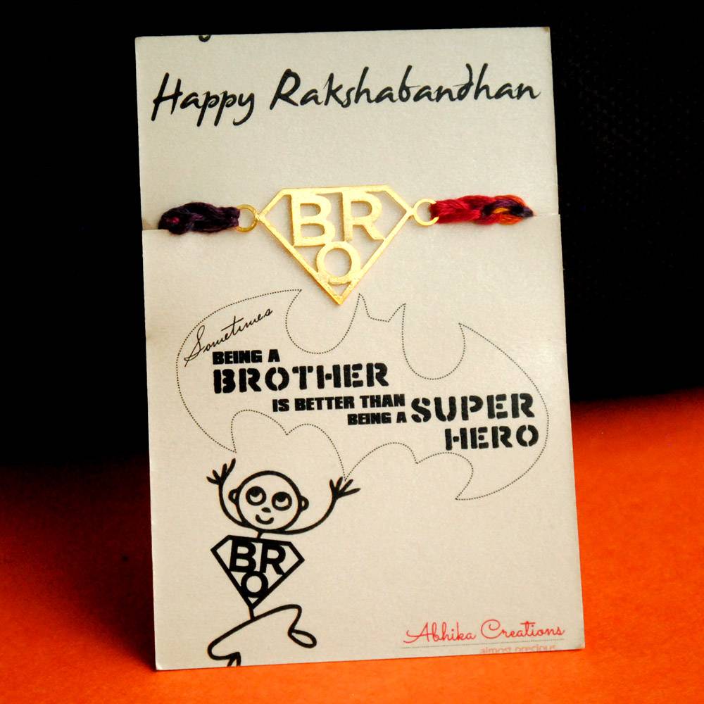 Super Bro Rakhi With Roli Chawal Capsules : ACQR007-G