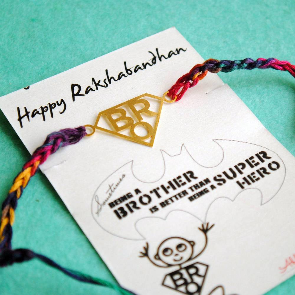 Super Bro Rakhi With Roli Chawal Capsules : ACQR007-G