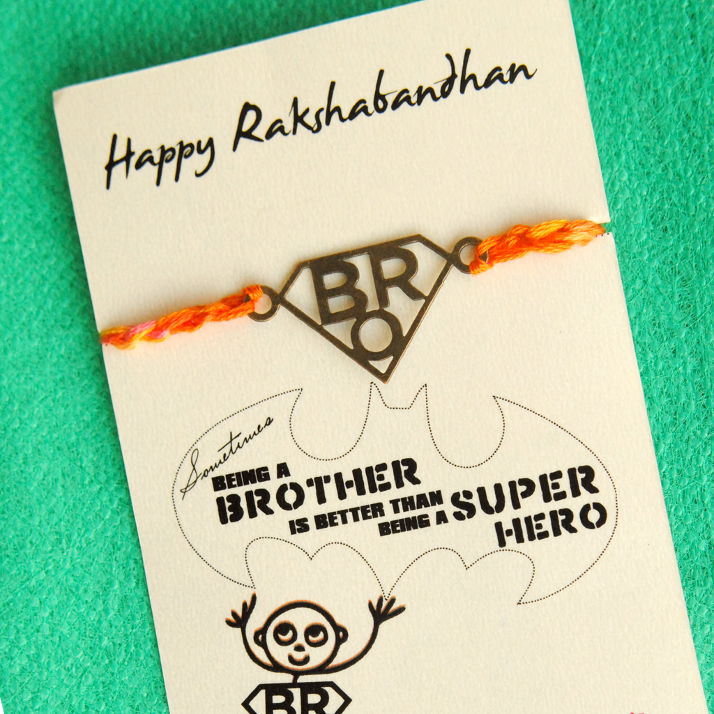 Super Bro Rakhi With Roli Chawal Capsules : ACQR007-B