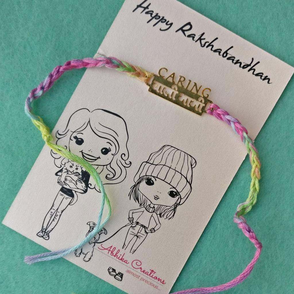 Caring Waali Bhabhi Quirky Rakhi With Roli Chawal Capsules : ACQR030-G