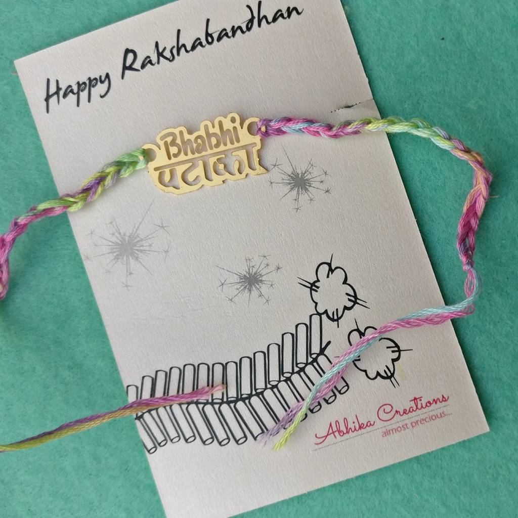 Bhabhi Pataka Quirky Rakhi With Roli Chawal Capsules : ACQR034-G