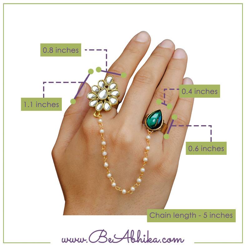 Dynamic Duo Two Finger Ring : ACR004GP