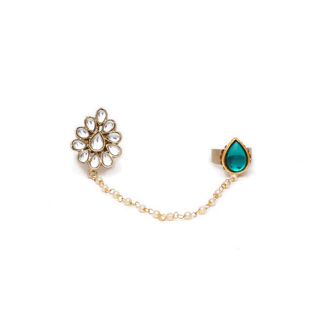 Dynamic Duo Two Finger Ring : ACR004GP